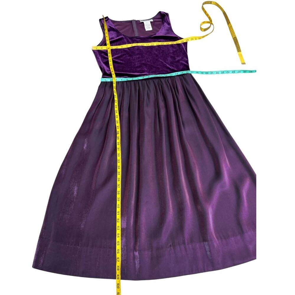 Jessica Howard Purple Velvet & Shimmer Evening Gown - Size 14 - Picture 10 of 10